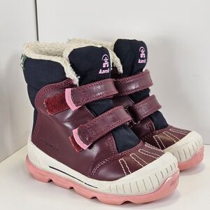 Kamik Kids Waterproof Winter Boots  Extreme Cold Rating Burgundy Blue Pink Sz 10